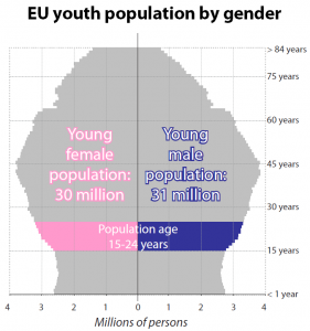 Youth population by gender