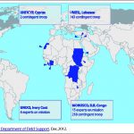 UN missions in 2012 with Chinese troop contributions
