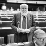 The MEP Altiero SPINELLI during a session in Strasbourg in September 1983.