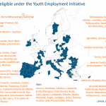 Regions eligible under the Youth Employment Initiative