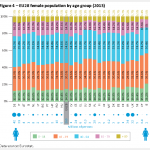 EU28 female population by age group (2013)