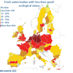 Fresh water bodies with ‘less than good’ ecological status
