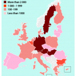 Asylum applications per million inhabitants, January-June 2015