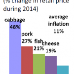Food prices (% change in retail price during 2014)