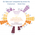 EU 'data user' companies by sector (%)
