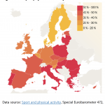 Map of physical inactivity in the EU