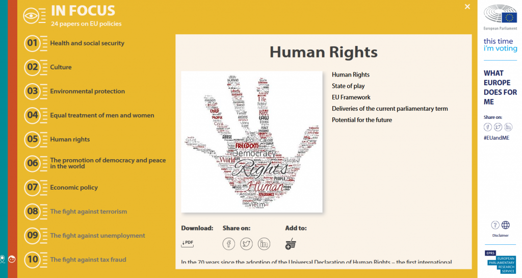 What Europe does for me - in focus - human rights