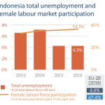 Indonesia total unemployment and female labour market participation